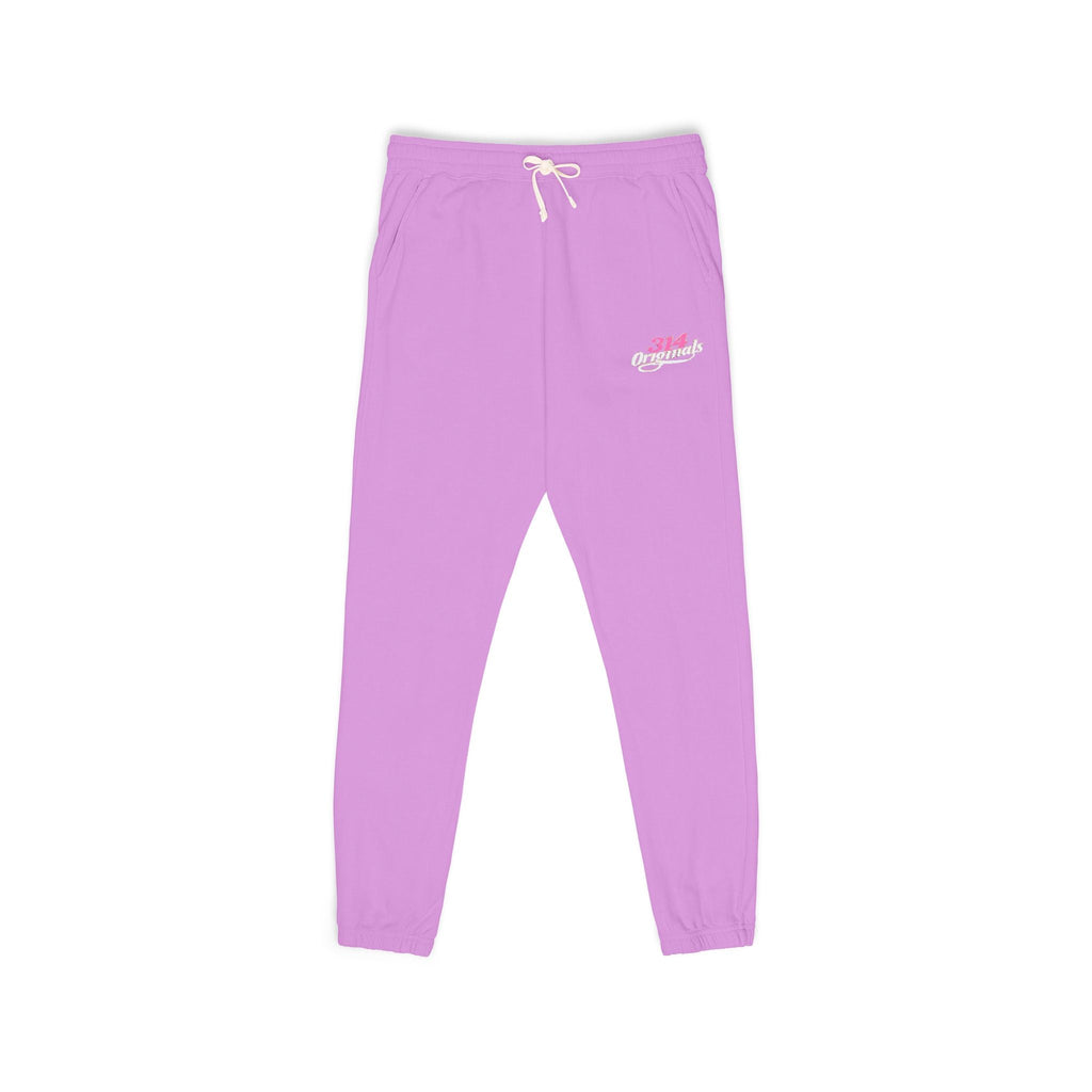 Embroidered Fleece Sweatpants — Soft Garment-Dyed Lounge Joggers Printify Trousers  314 Originals