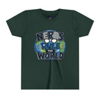 "Nerds Rule the World" Graphic Youth Girls Tee Shirt
