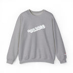 Cloud Script Crewneck Sweatshirt — White Script Logo Cozy Pullover Printify Sweatshirt  314 Originals