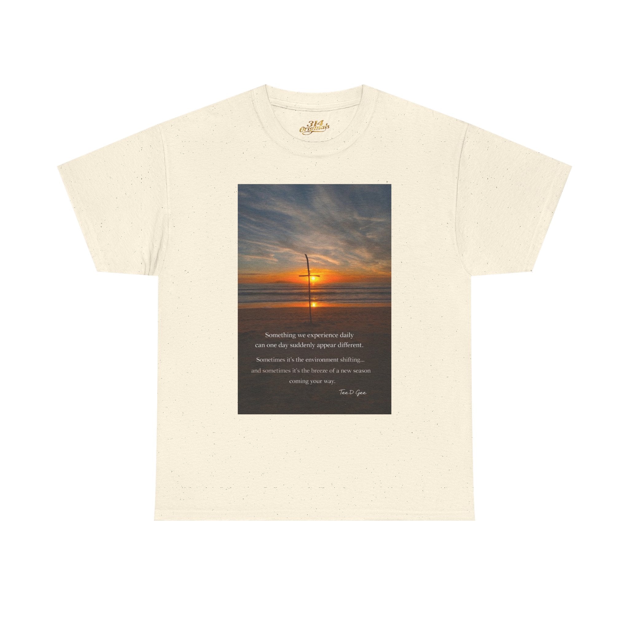 Sunset Beach Quote T‑Shirt — Inspirational Ocean Sunrise Tee - 314 Originals