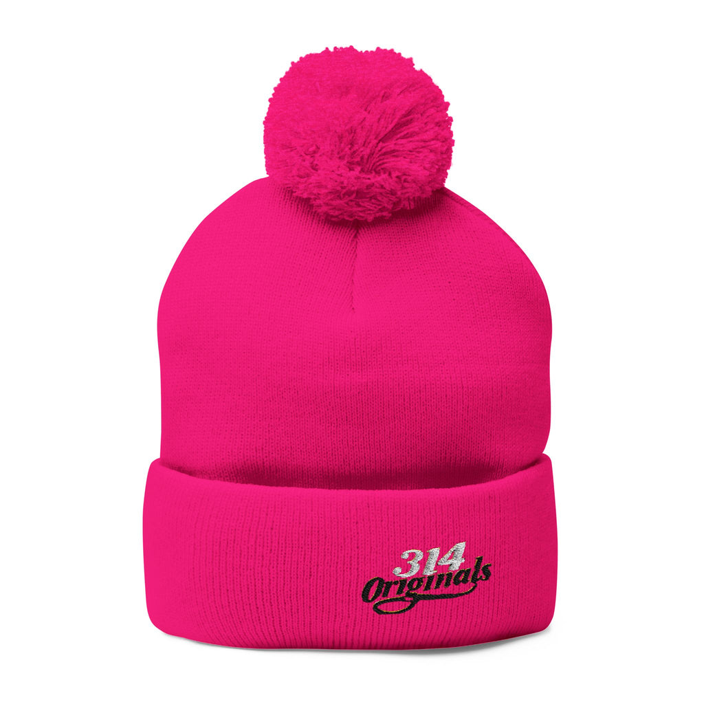 Embroidered Pom-Pom Knit Cap — "314 Originals" Beanie - 314 Originals