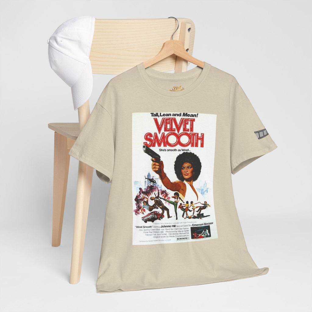 Velvet Smooth Retro Movie Poster Tee — Vintage Blaxploitation Graphic T-Shirt Printify T-Shirt  314 Originals