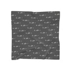 Black and Silver Logo Scarf — Script Pattern Polyester Scarf - 314 Originals