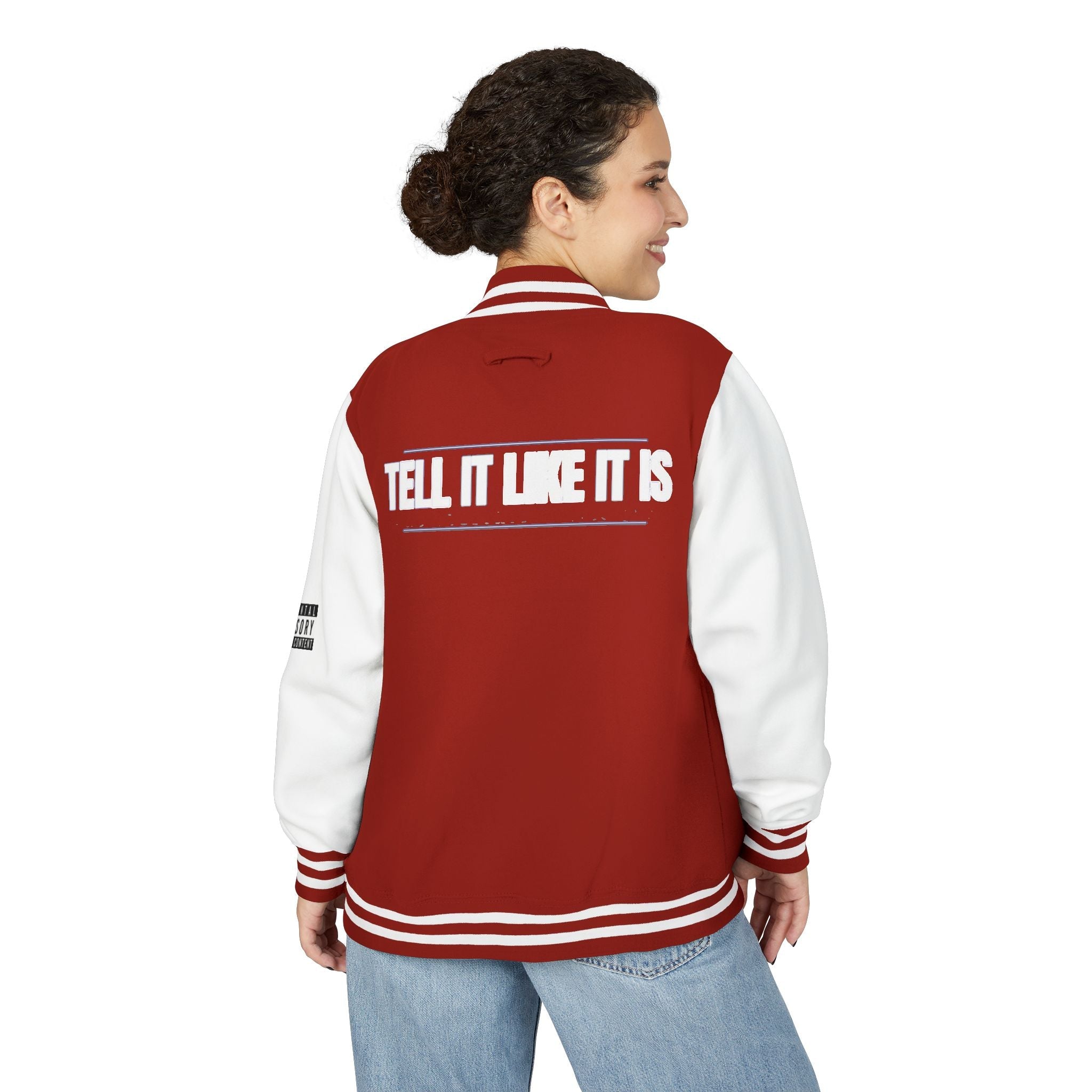 Tell It Like It Is Letterman Jacket Printify Outerwear  314 Originals