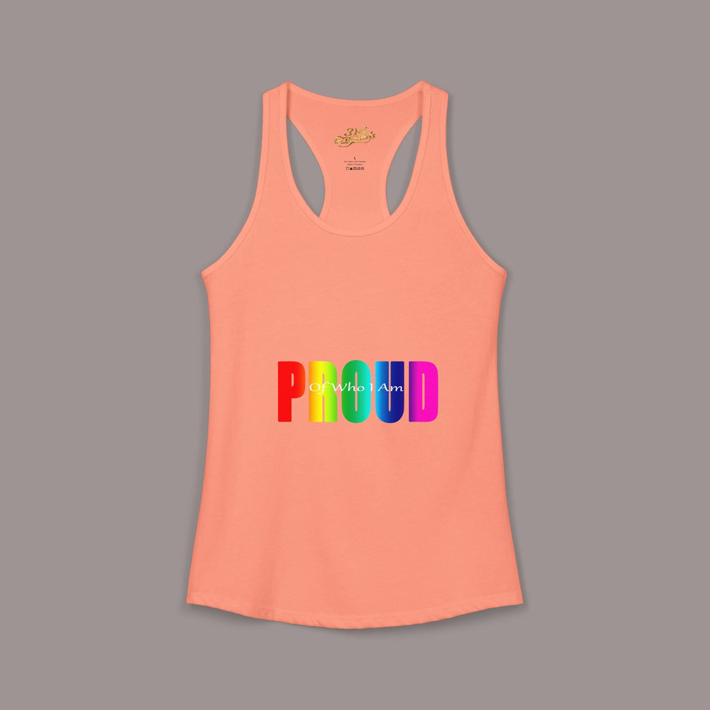 'PROUD' Women's Ideal Racerback Tank Printify Tank Top  314 Originals