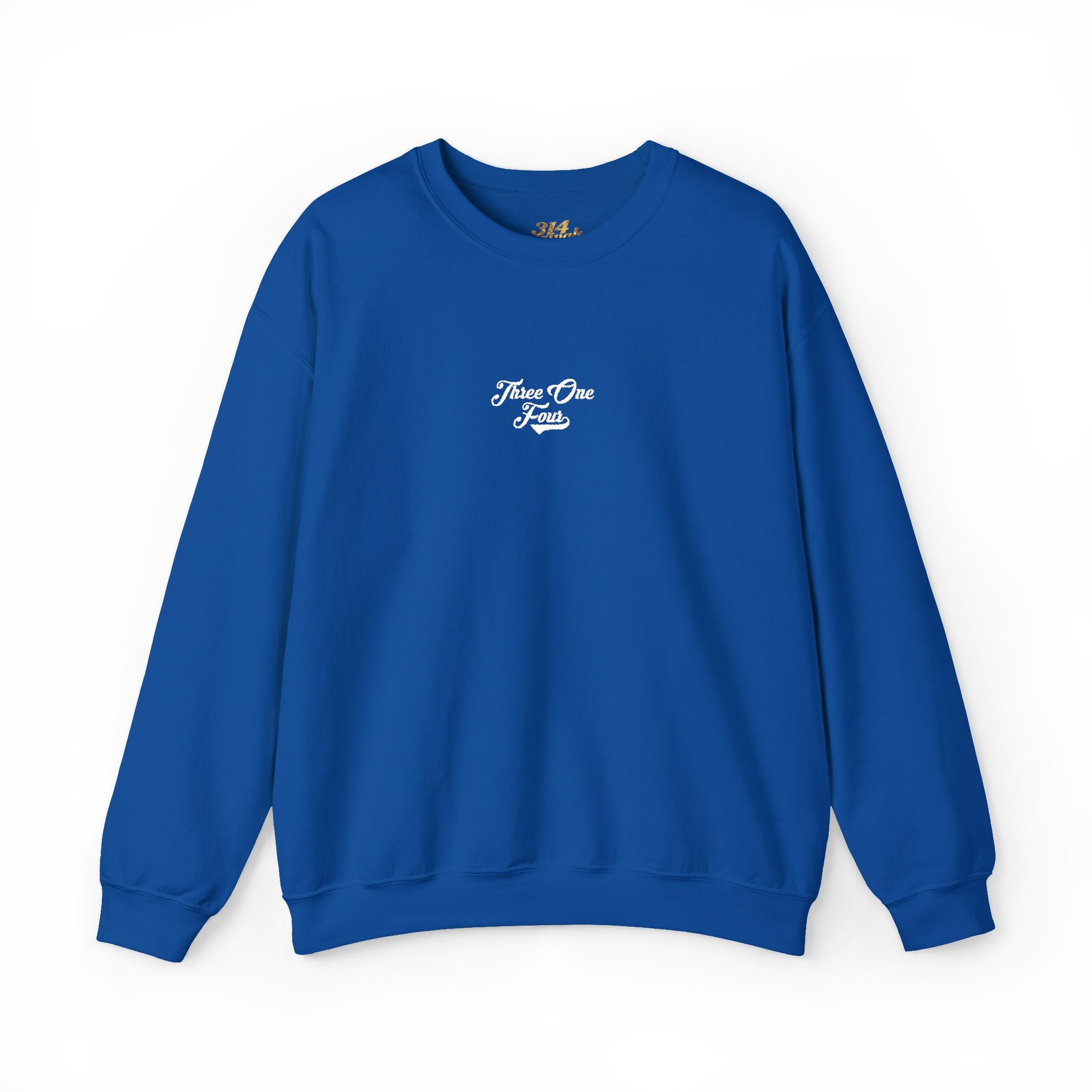 Three One Four Crewneck Sweatshirt — Minimal Script Chest Logo - 314 Originals