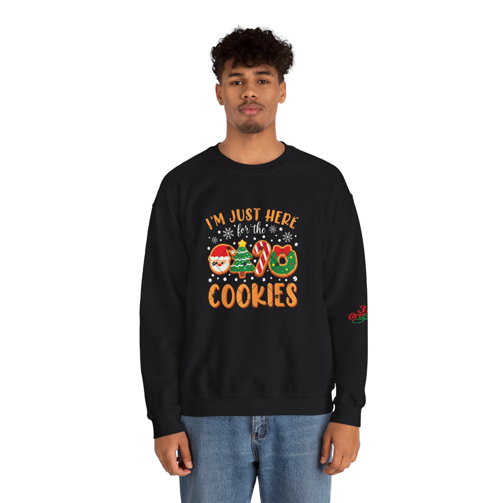 Christmas Cookie Sweatshirt - "I'm Just Here for the Cookies" Holiday Crewneck - 314 Originals
