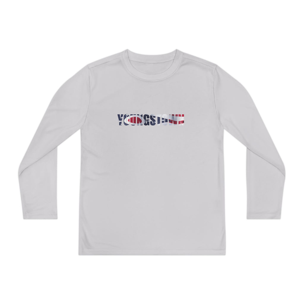 Ohio Flag Youth Long Sleeve Tee — Youngstown Text Graphic - 314 Originals