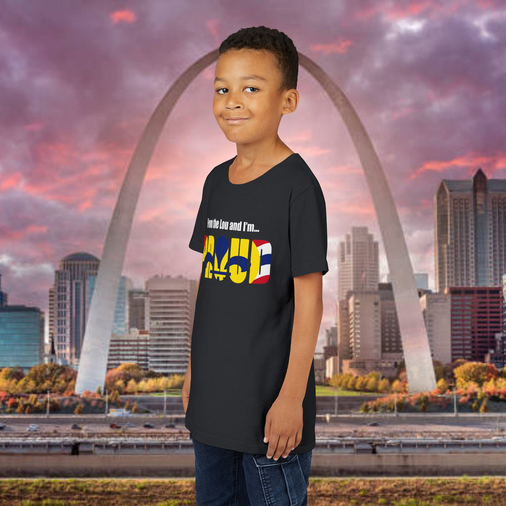 "From the Lou and I'm... Proud" St. Louis Flag Kids Shirt