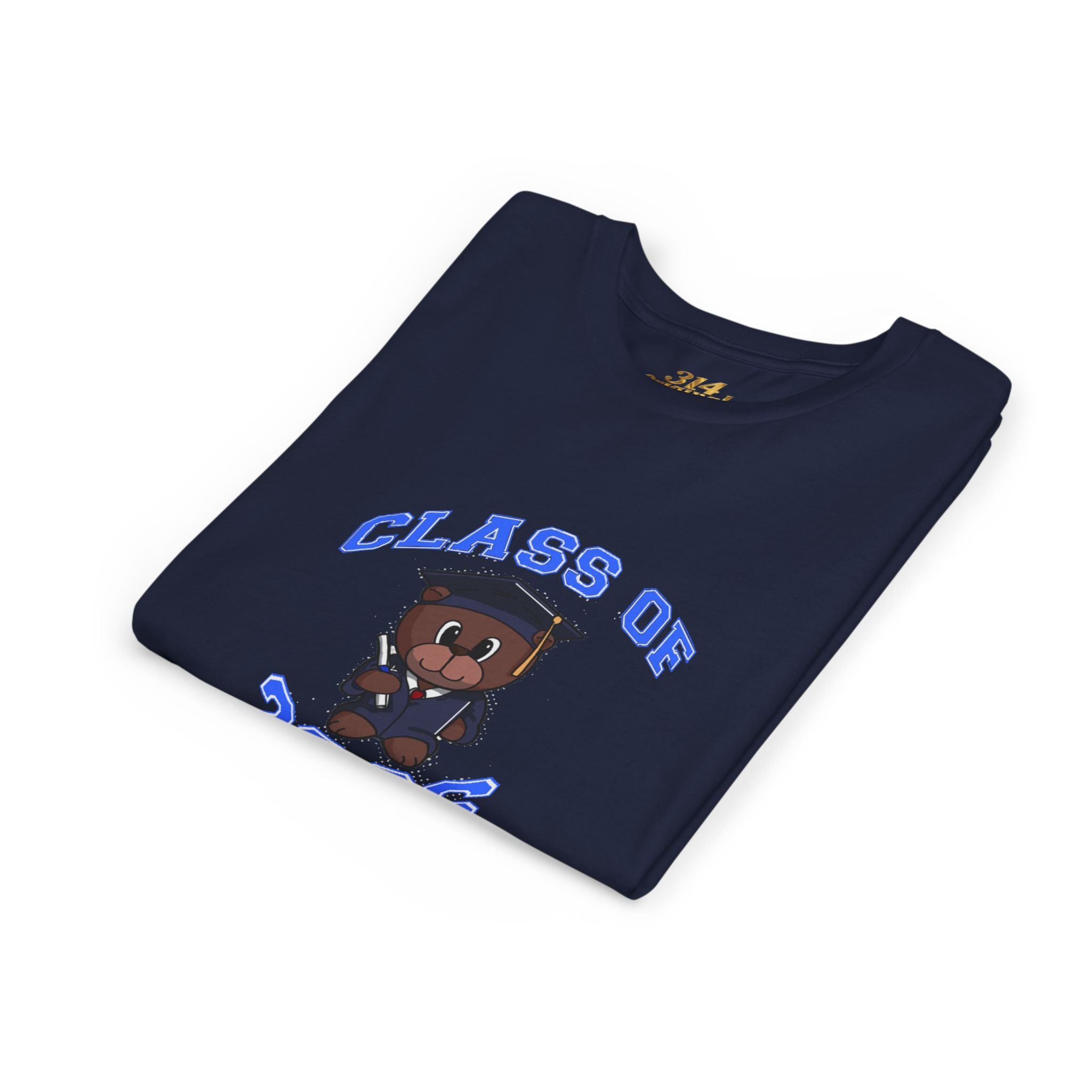Class of 2026 Kids Graduation T‑Shirt — Cute Graduate Bear Youth Tee