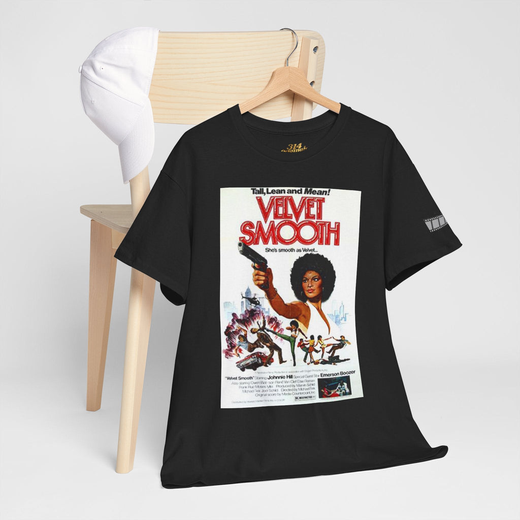 Velvet Smooth Retro Movie Poster Tee — Vintage Blaxploitation Graphic T-Shirt Printify T-Shirt  314 Originals