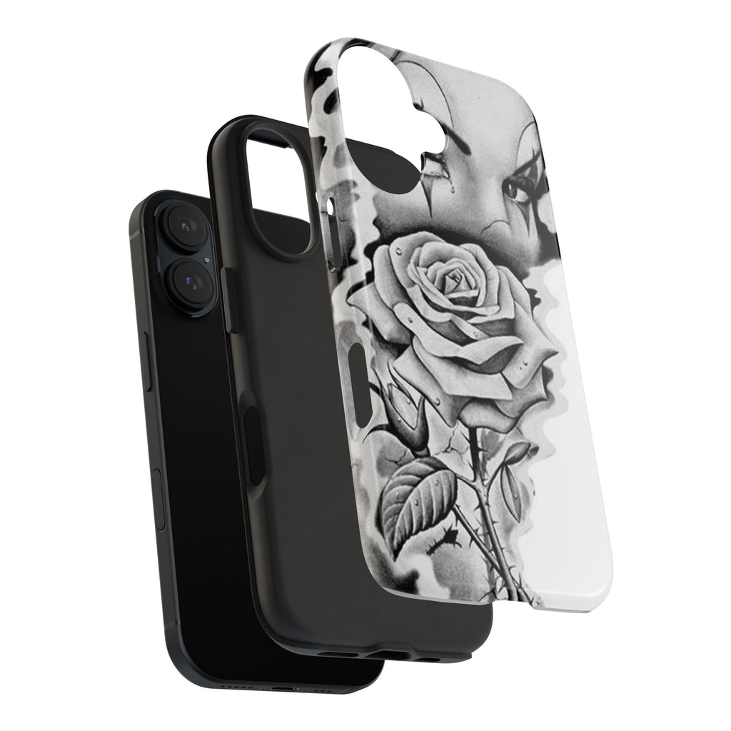 Noir Clown Face with Rose Shockproof Phone Cover - 314 Originals