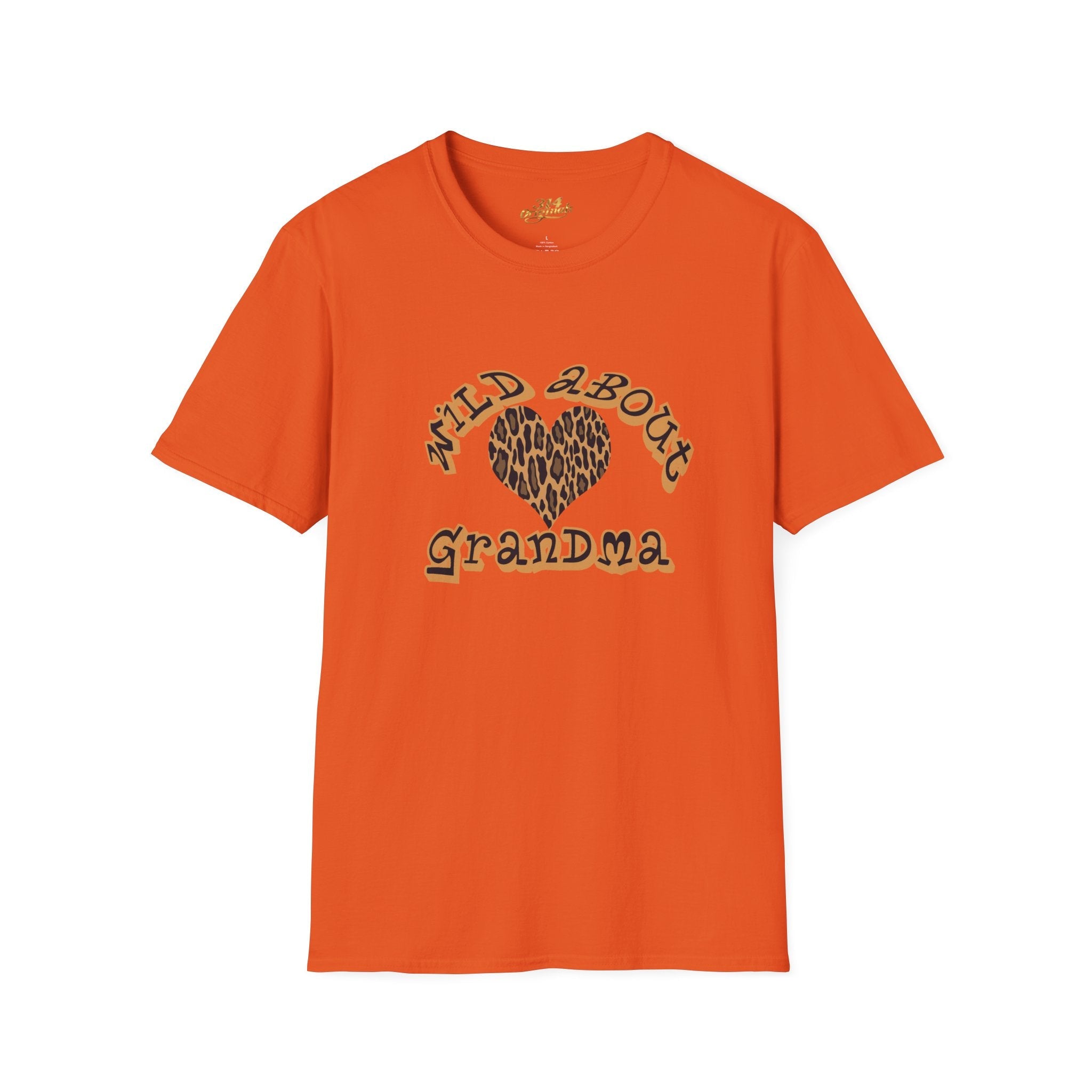 Wild About Grandma Leopard Heart T-Shirt Printify T-Shirt  314 Originals