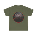 Tell It Like It Is Podcast — Bold City Skyline Statement T-Shirt Printify T-Shirt  314 Originals