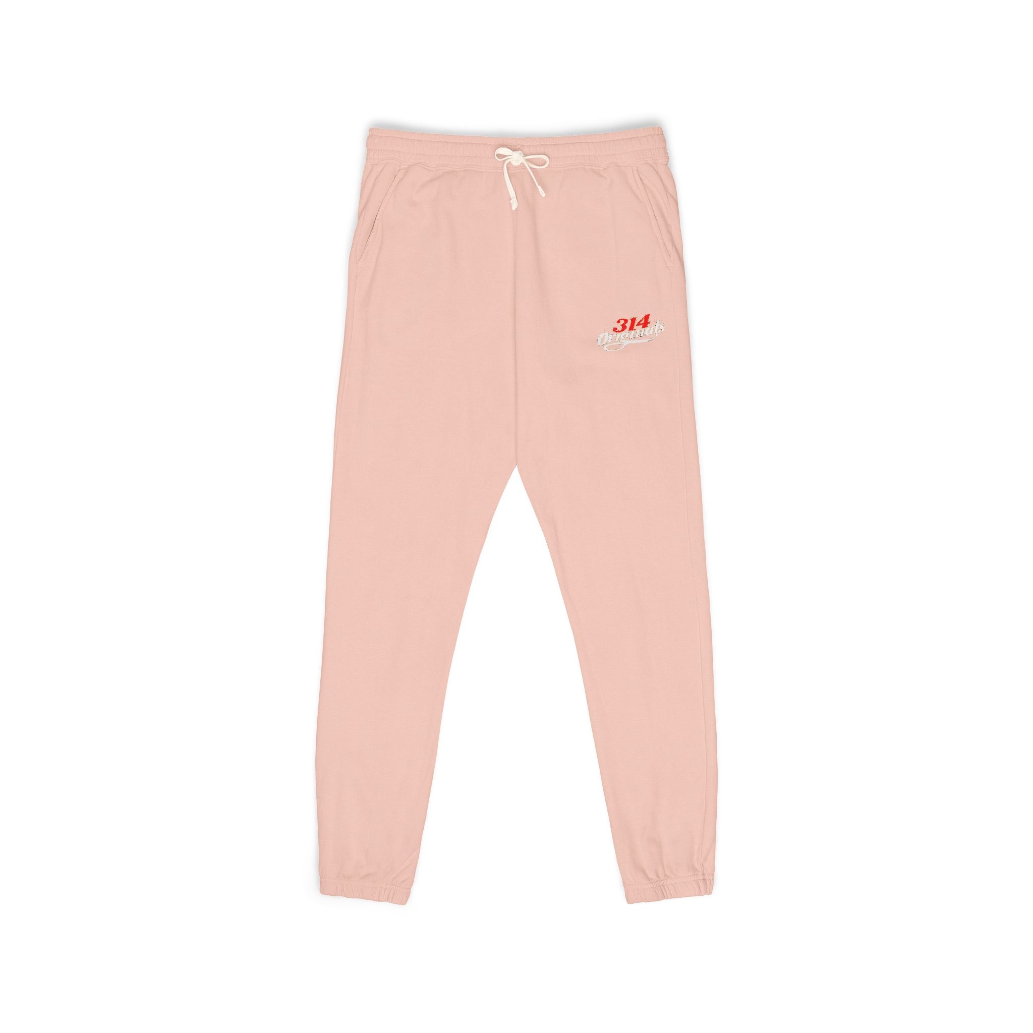 Fleece Sweatpants with Retro Script Chest Logo Printify Trousers  314 Originals