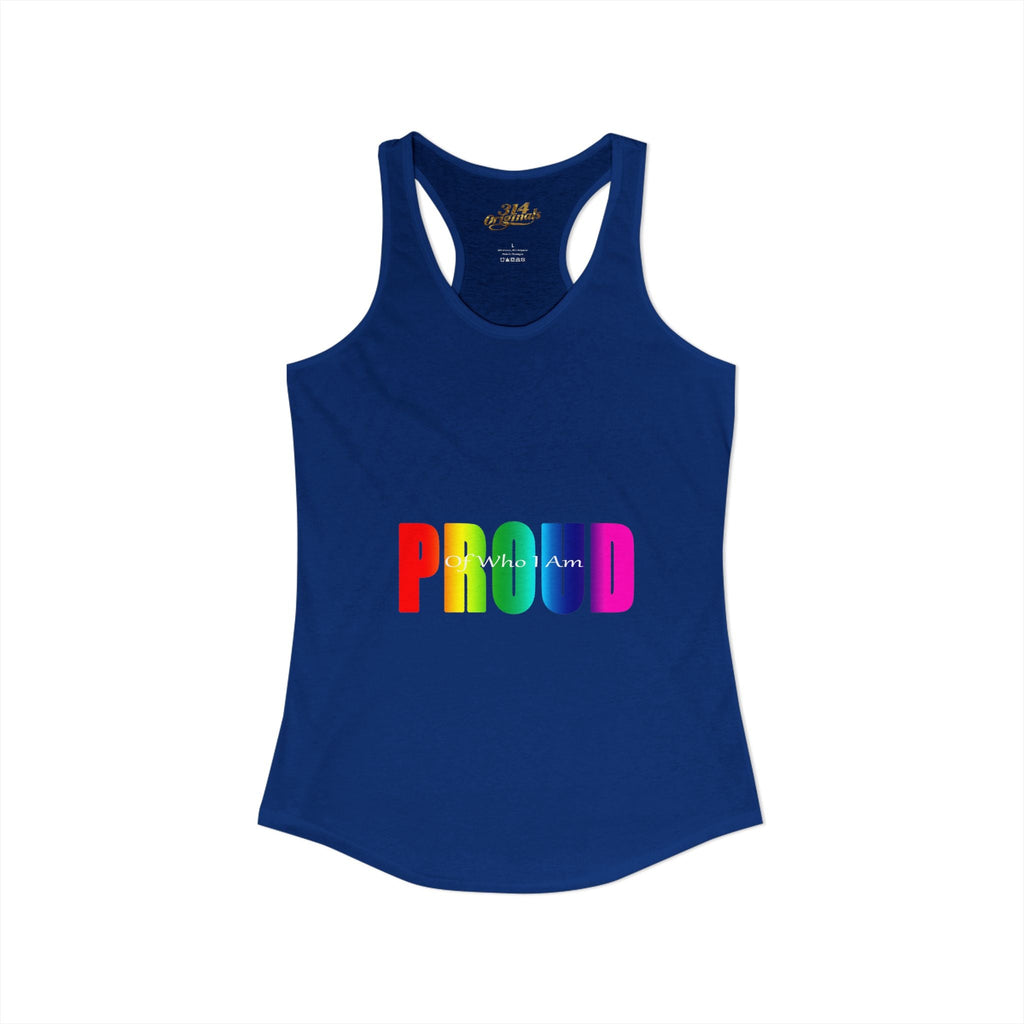 'PROUD' Women's Ideal Racerback Tank Printify Tank Top  314 Originals