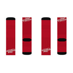 Red Sublimation Socks with '314 Originals' Script — Athletic Crew Socks - 314 Originals