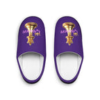 Queen Women's Indoor Slippers — Purple Regal Checkmate Cozy Slides - 314 Originals