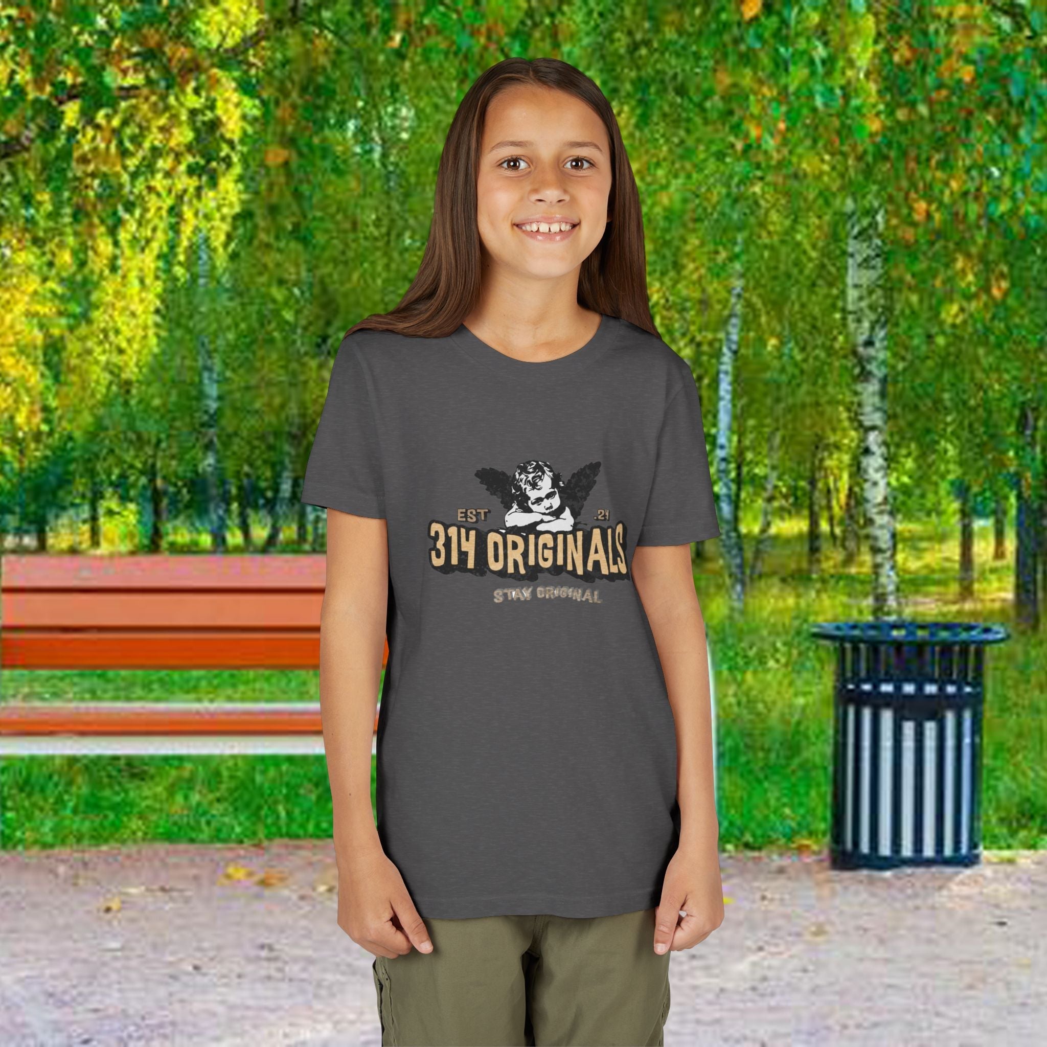 314 Originals Youth Tee - Vintage Cherub Graphic Kids T-Shirt Printify Kids clothes  314 Originals
