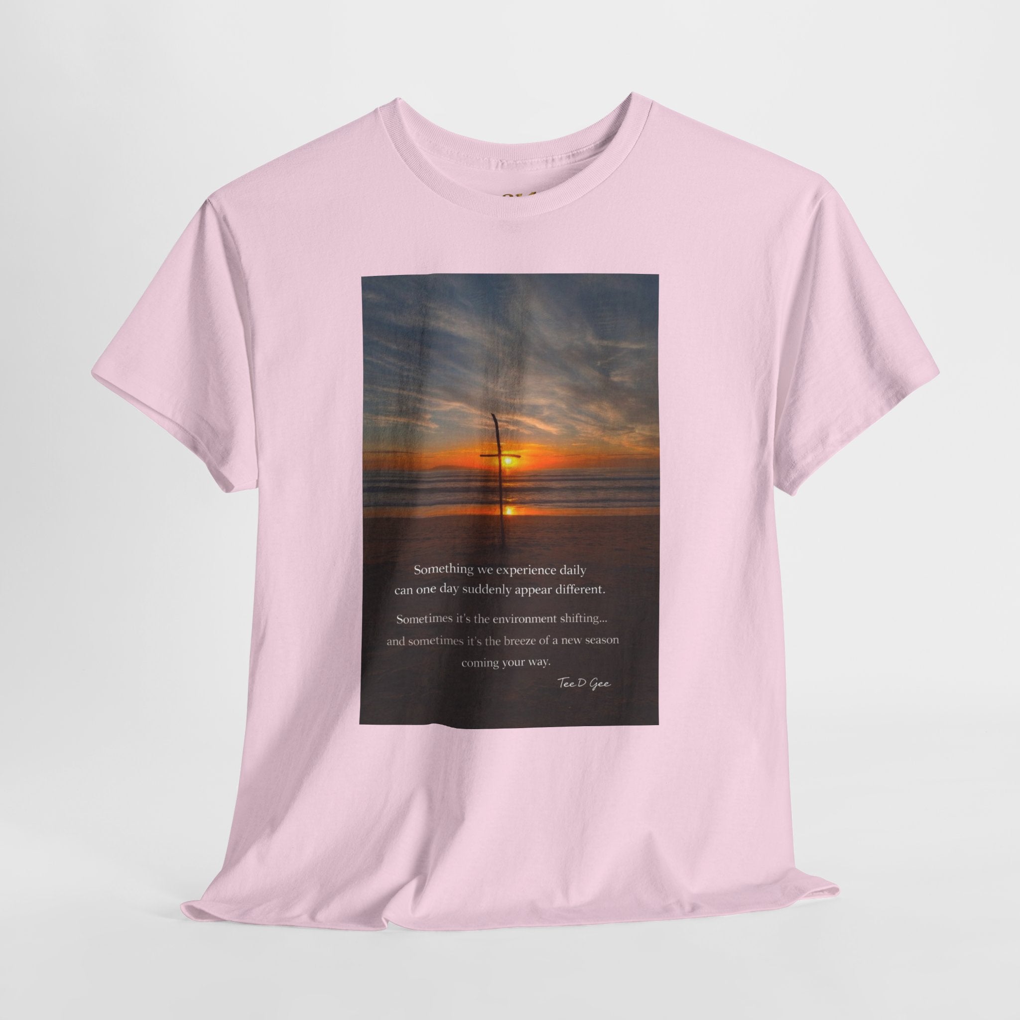 Sunset Beach Quote T‑Shirt — Inspirational Ocean Sunrise Tee - 314 Originals