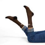 Brown Sublimation Socks with '314 Originals' Script — Athletic Crew Socks - 314 Originals