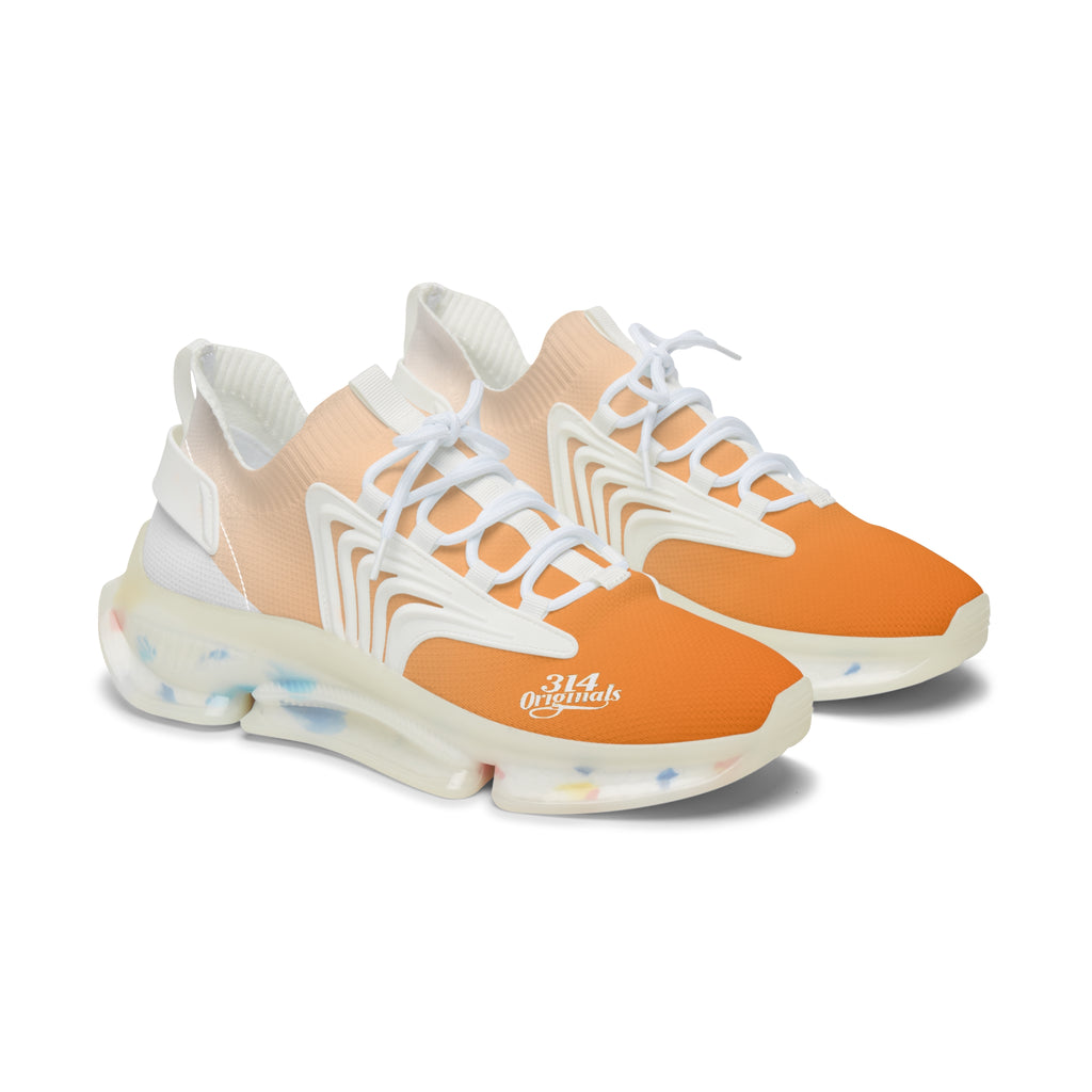 Women's Orange Crush Mesh Sneakers — Lightweight Breathable Running Shoes