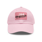 314 Originals Leather Patch Dad Hat — Retro Script Baseball Cap - 314 Originals