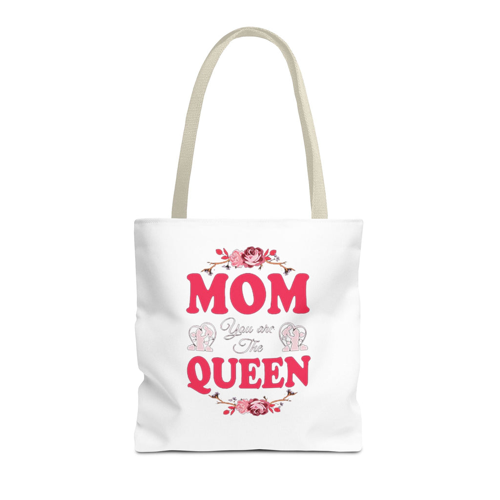 "Mom You're the Queen" Floral Mother's Day Tote Bag Printify Bags  314 Originals