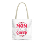 "Mom You're the Queen" Floral Mother's Day Tote Bag Printify Bags  314 Originals