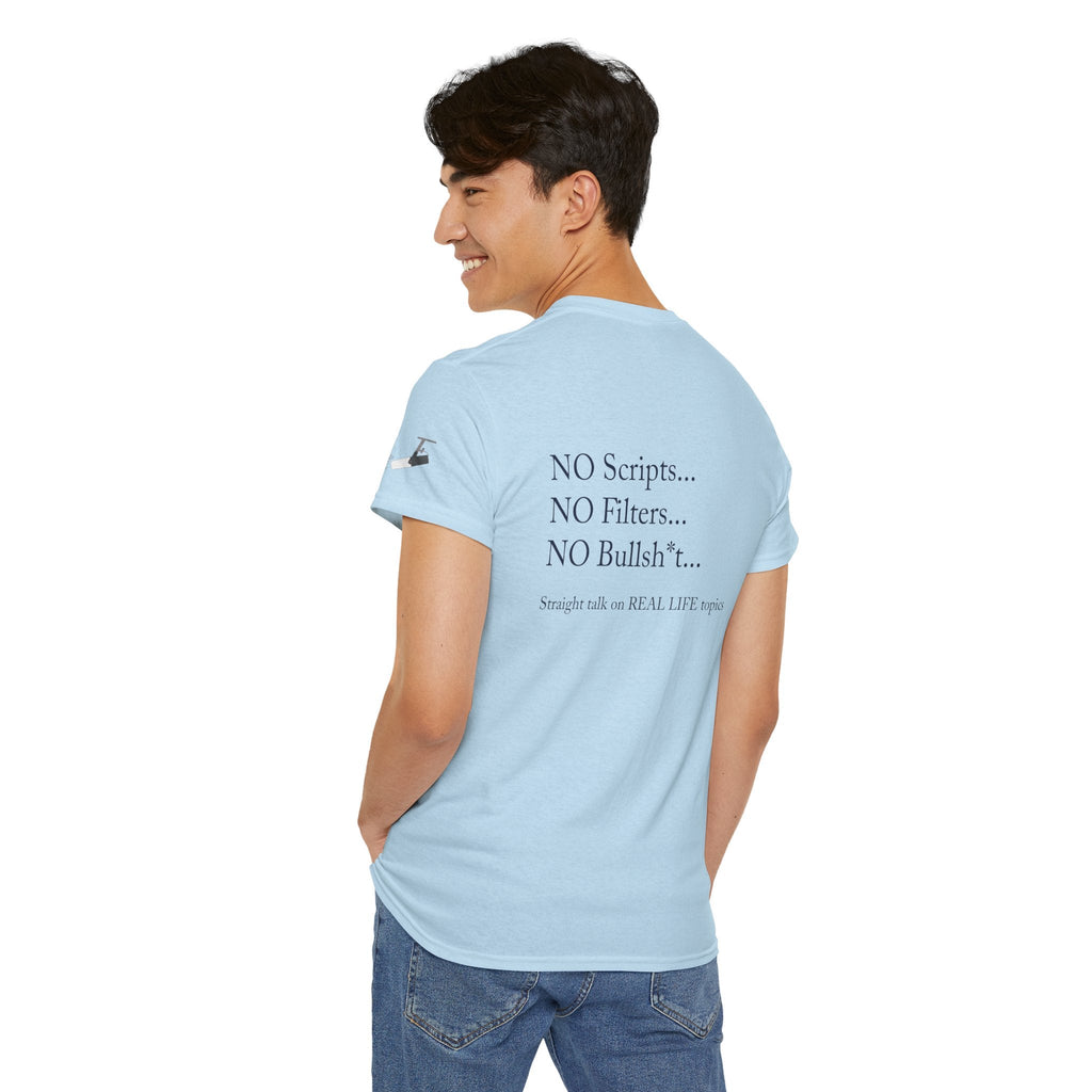 Tell It Like It Is Podcast — Bold Statement Graphic T‑Shirt ("No Scripts… No Filters… No Bullsh*t") Printify T-Shirt  314 Originals