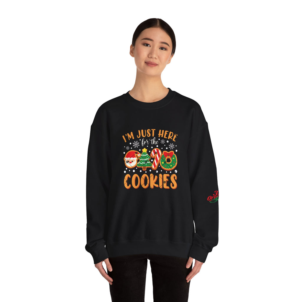 Christmas Cookie Sweatshirt - "I'm Just Here for the Cookies" Holiday Crewneck - 314 Originals