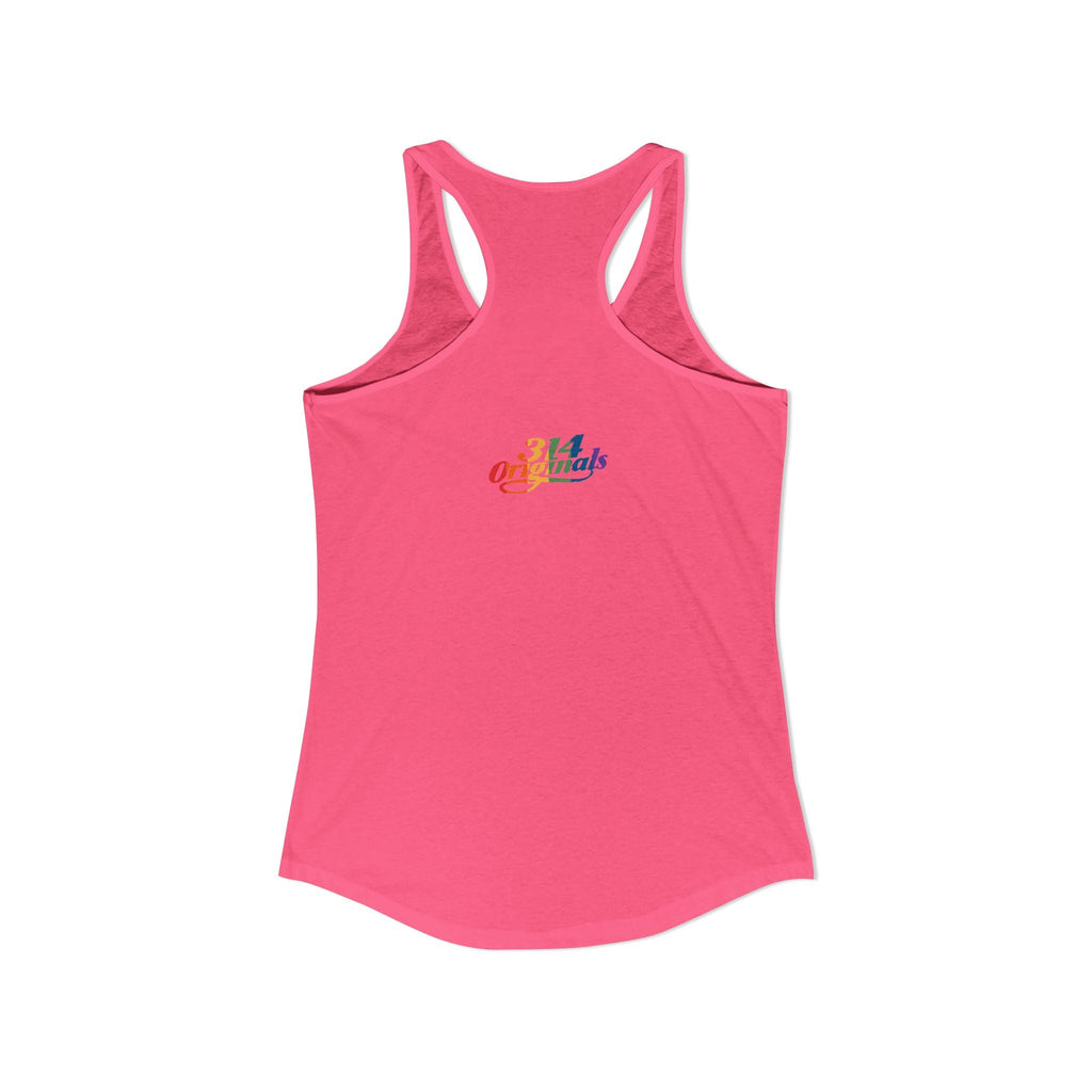 'PROUD' Women's Ideal Racerback Tank Printify Tank Top  314 Originals