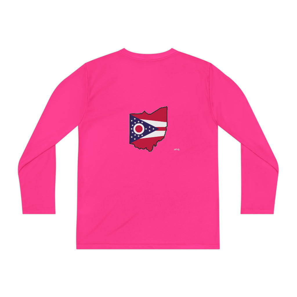 Ohio Flag Youth Long Sleeve Tee — Youngstown Text Graphic - 314 Originals