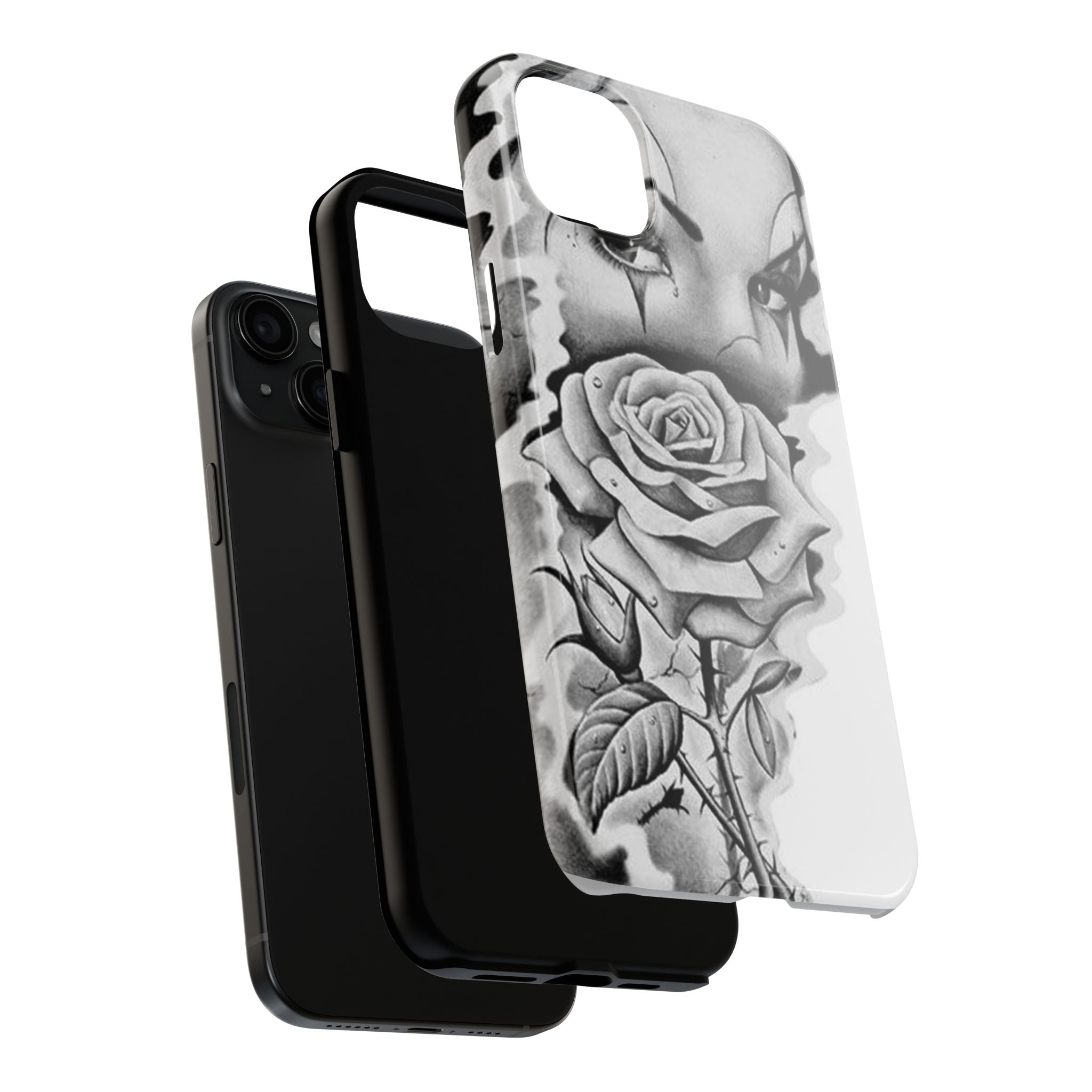Noir Clown Face with Rose Shockproof Phone Cover - 314 Originals