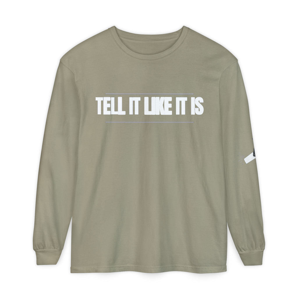 Tell It Like It Is Long Sleeve Tee — "No Scripts... No Filters... No Bullsh*t" Statement Shirt Printify Long-sleeve  314 Originals