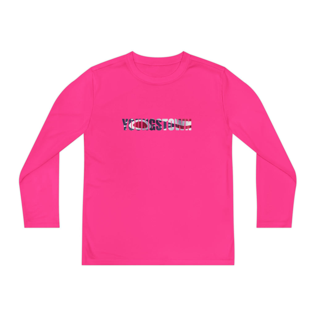 Ohio Flag Youth Long Sleeve Tee — Youngstown Text Graphic - 314 Originals