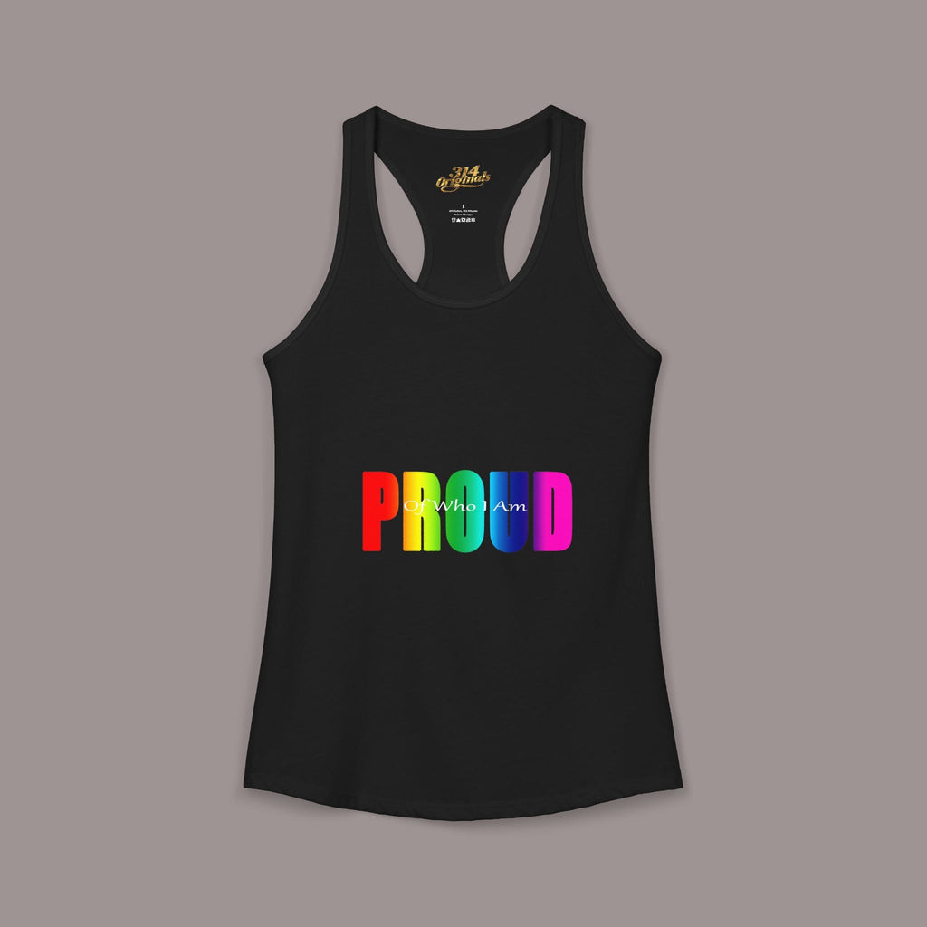 'PROUD' Women's Ideal Racerback Tank Printify Tank Top  314 Originals