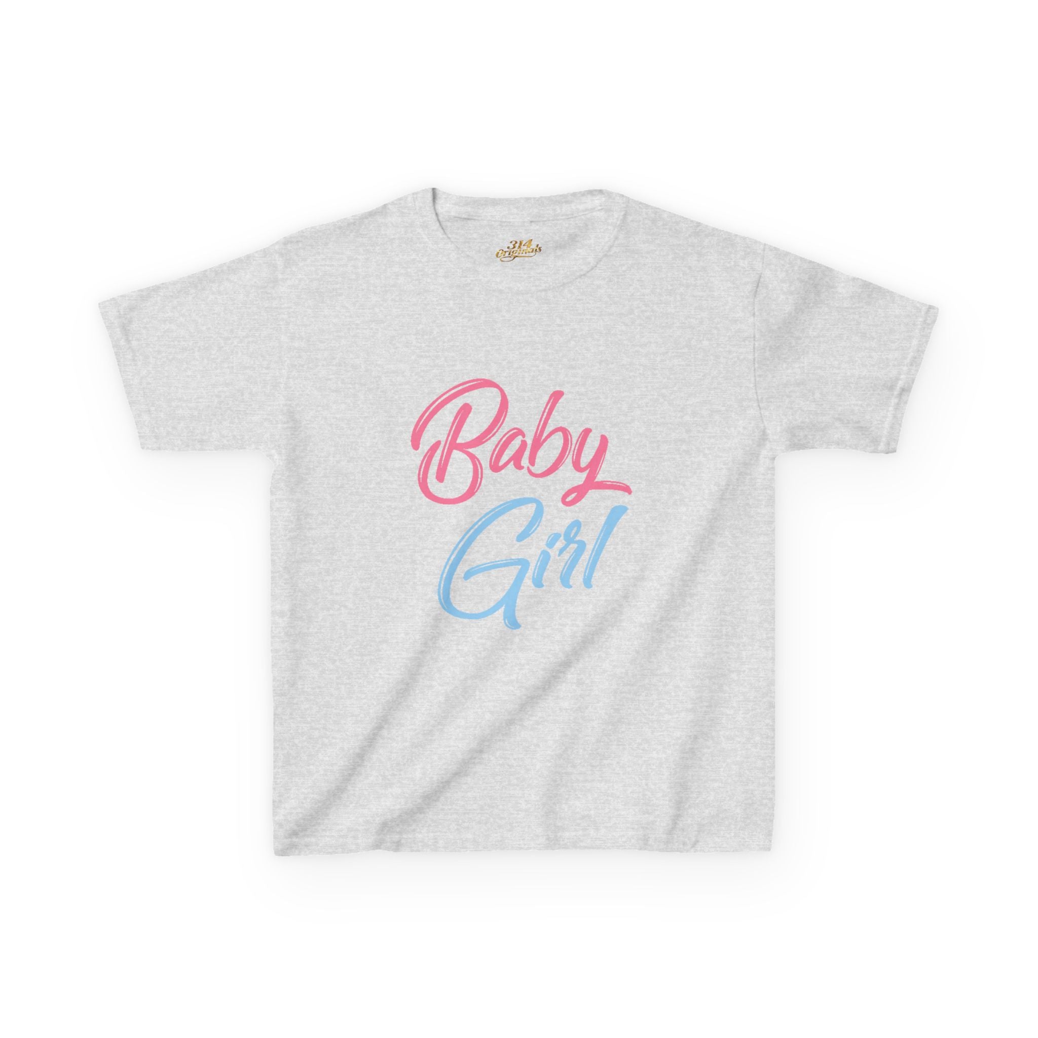 "Baby Girl" Pastel Script Shirt