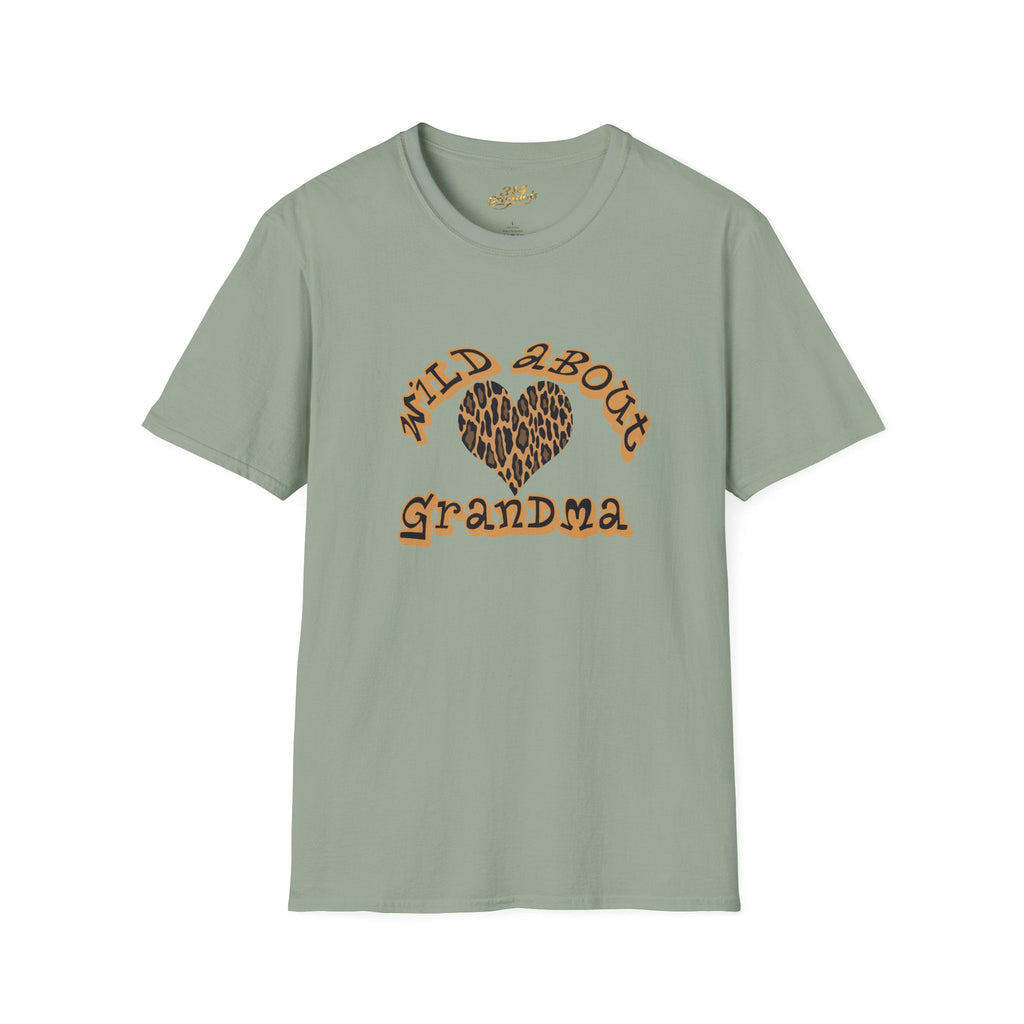Wild About Grandma Leopard Heart T-Shirt Printify T-Shirt  314 Originals