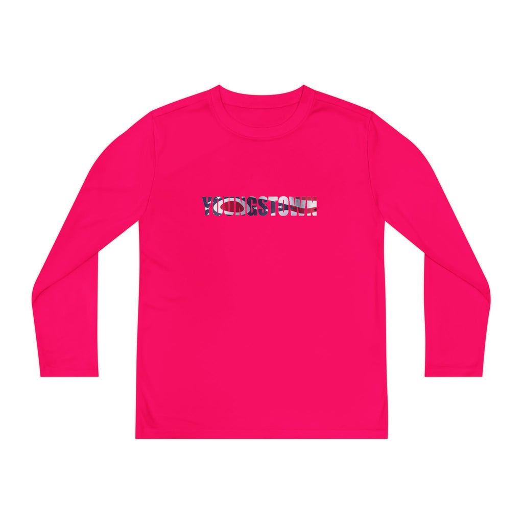 Ohio Flag Youth Long Sleeve Tee — Youngstown Text Graphic - 314 Originals