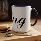 King Script Accent Coffee Mug — Crowned 'King' Ceramic Coffee Cup (11/15oz) - 314 Originals