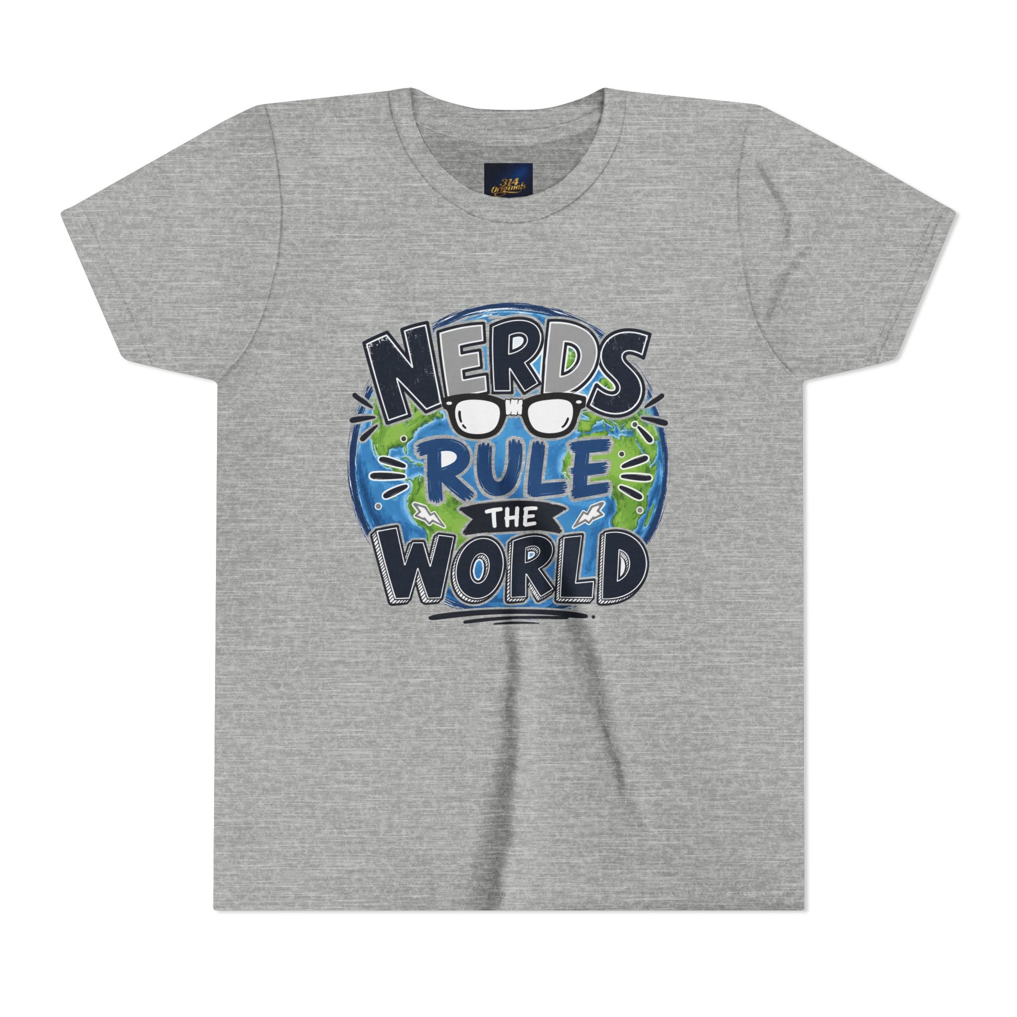 "Nerds Rule the World" Graphic Youth Girls Tee Shirt