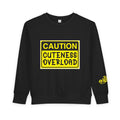 "Caution: Cuteness Overload" Kids Crewneck Toddler Sweatshirt