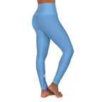 Light blue Yoga Leggings — High-Waisted Leggings with White “Originals” Side Script - 314 Originals
