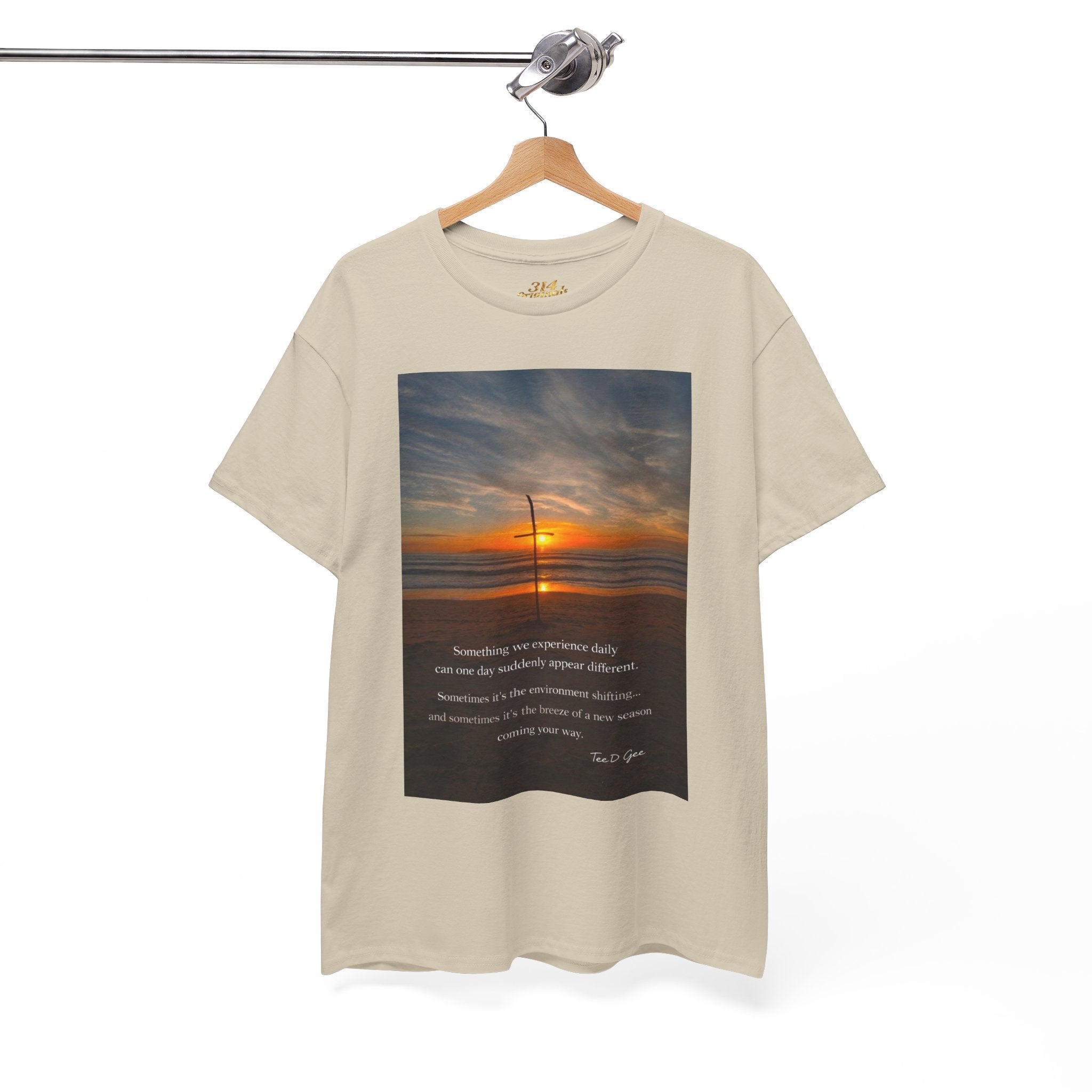 Sunset Beach Quote T‑Shirt — Inspirational Ocean Sunrise Tee - 314 Originals