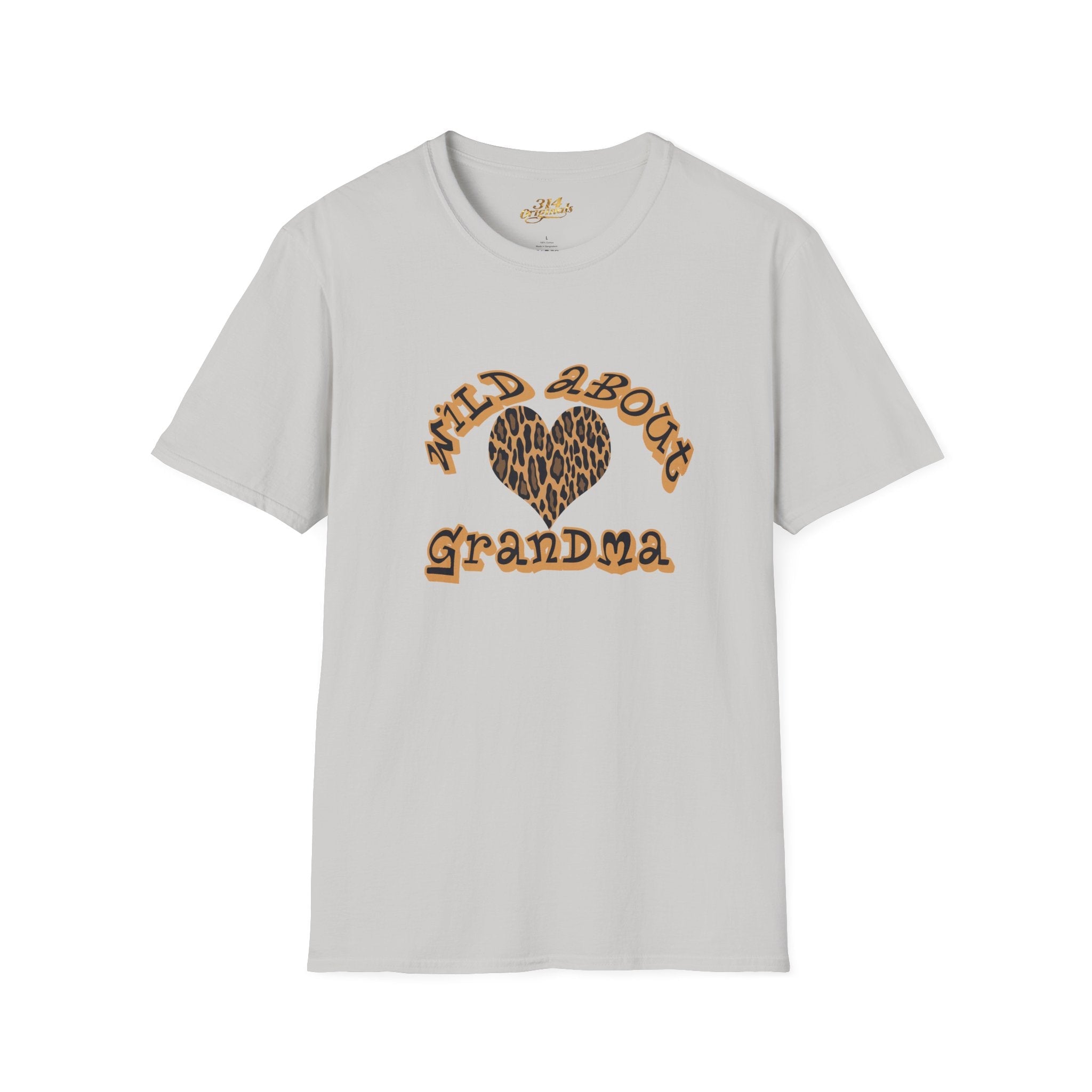 Wild About Grandma Leopard Heart T-Shirt Printify T-Shirt  314 Originals