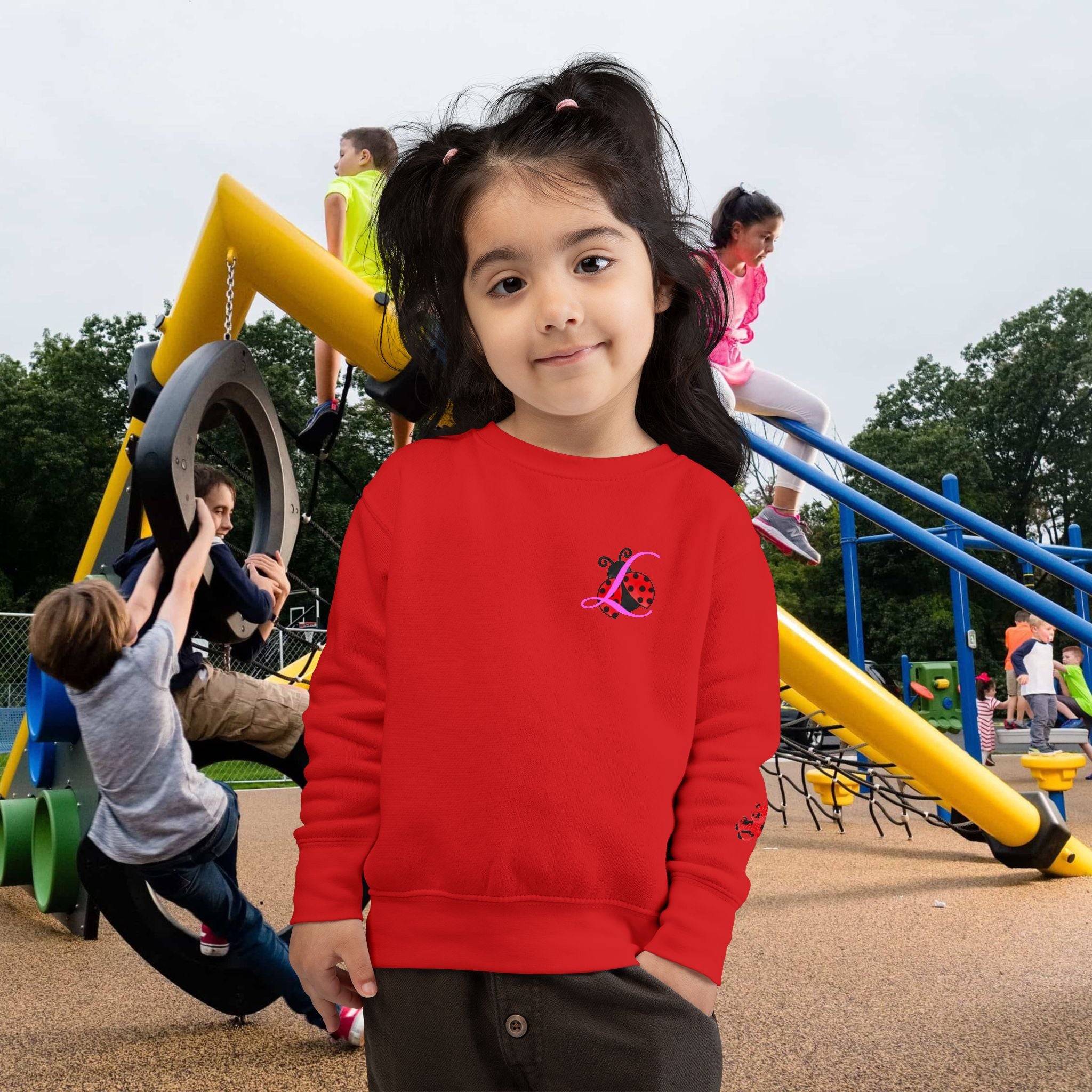 Toddler Sweatshirt — Cute Ladybug Graphic Crewneck for Kids - 314 Originals
