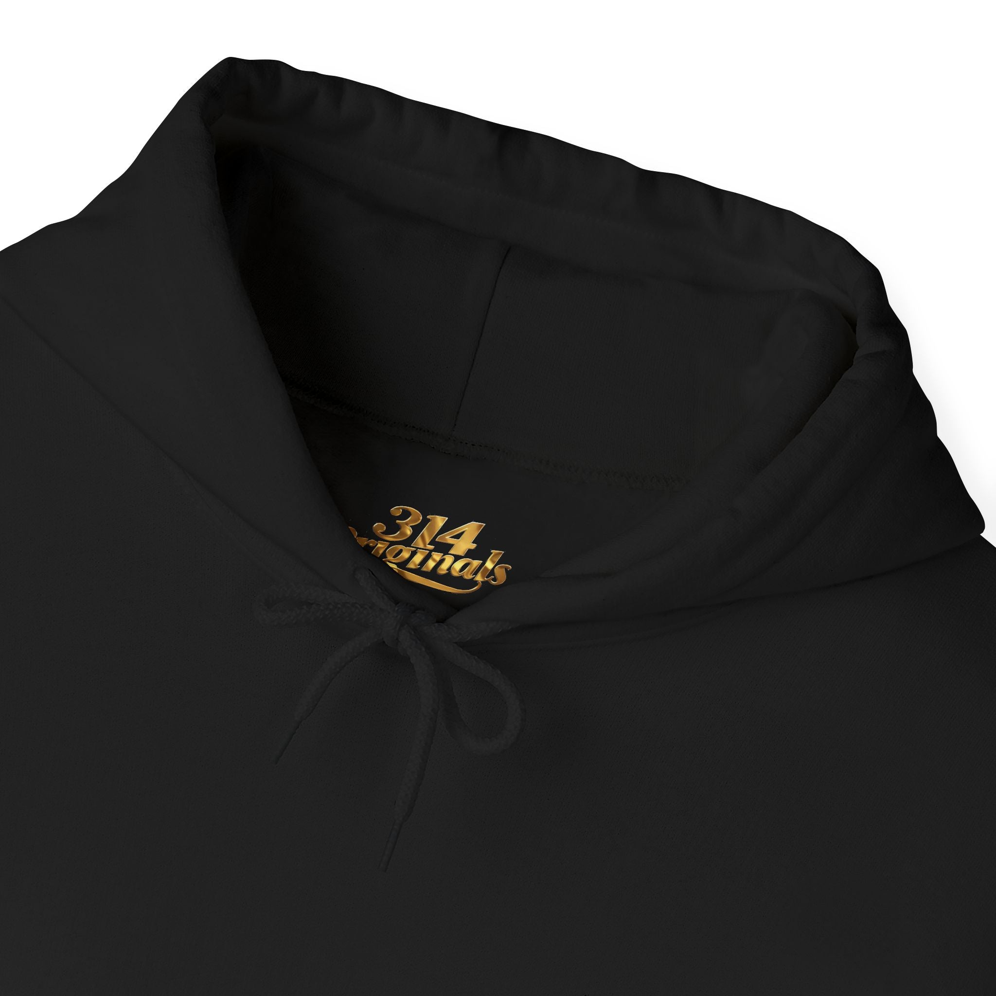 314 Originals Curvy Script Hoodie — Small Chest & Sleeve Script Design - 314 Originals