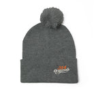 Embroidered Pom-Pom Knit Beanie – Cozy Winter Hat with Small Script Logo - 314 Originals