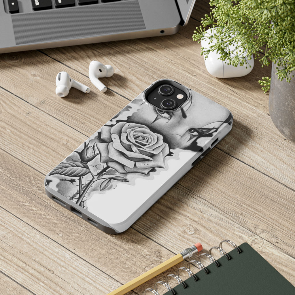 Noir Clown Face with Rose Shockproof Phone Cover - 314 Originals